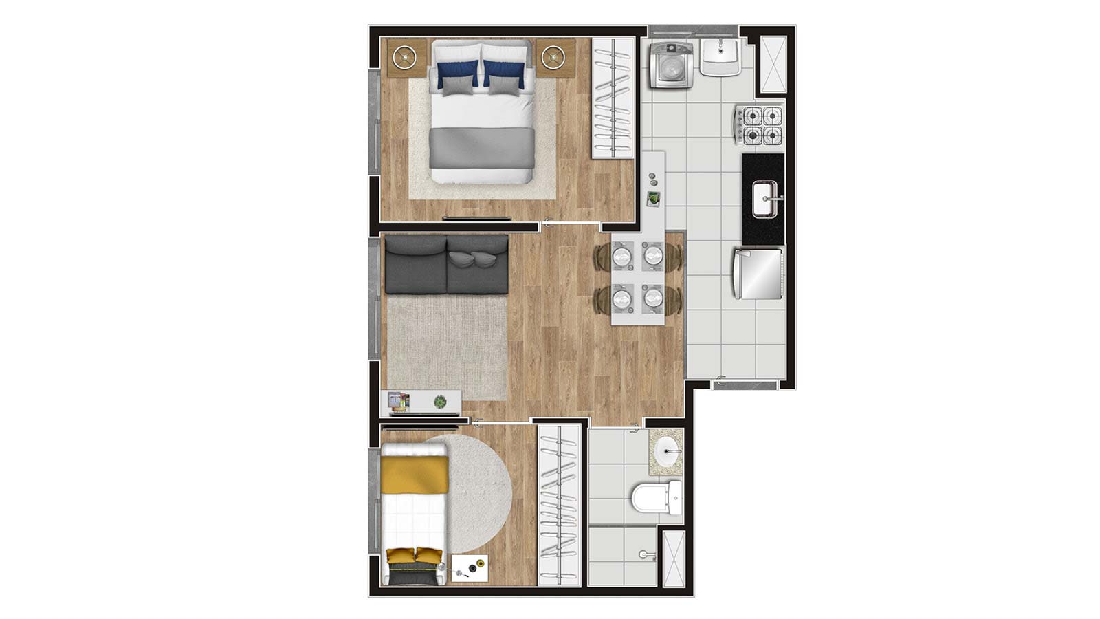 Planta de 36m²