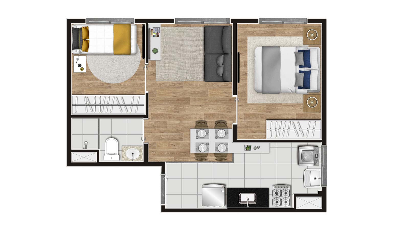 Planta de 37m²