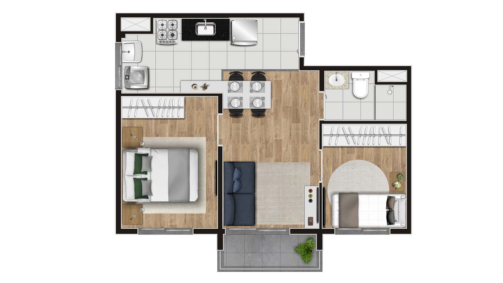 Planta de 39m²