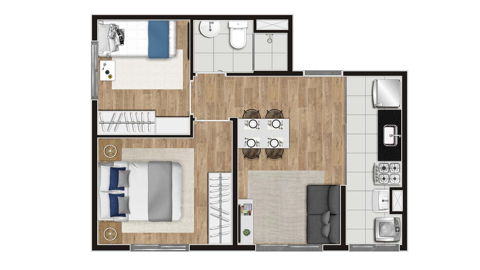 Planta de 37m²