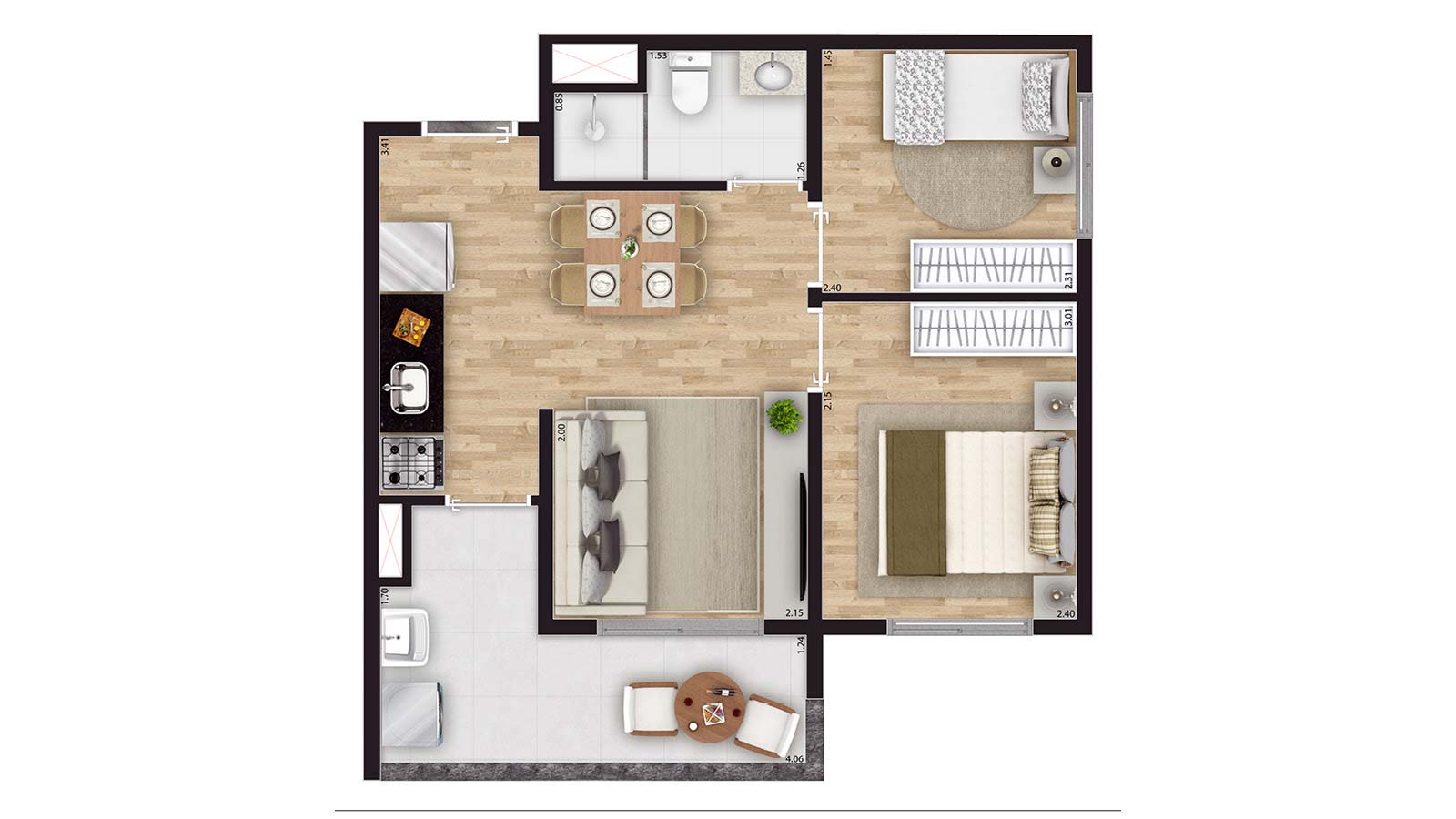 42m²