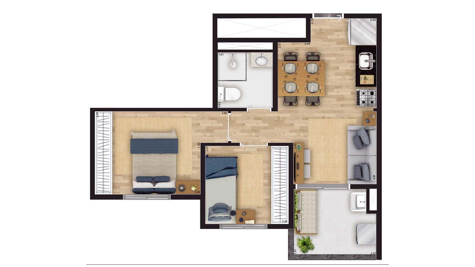 40m²