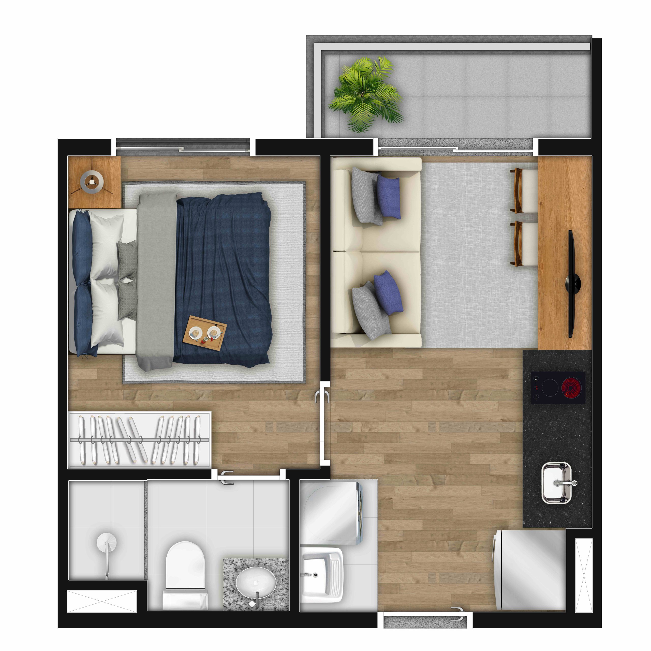 Planta de 27m²