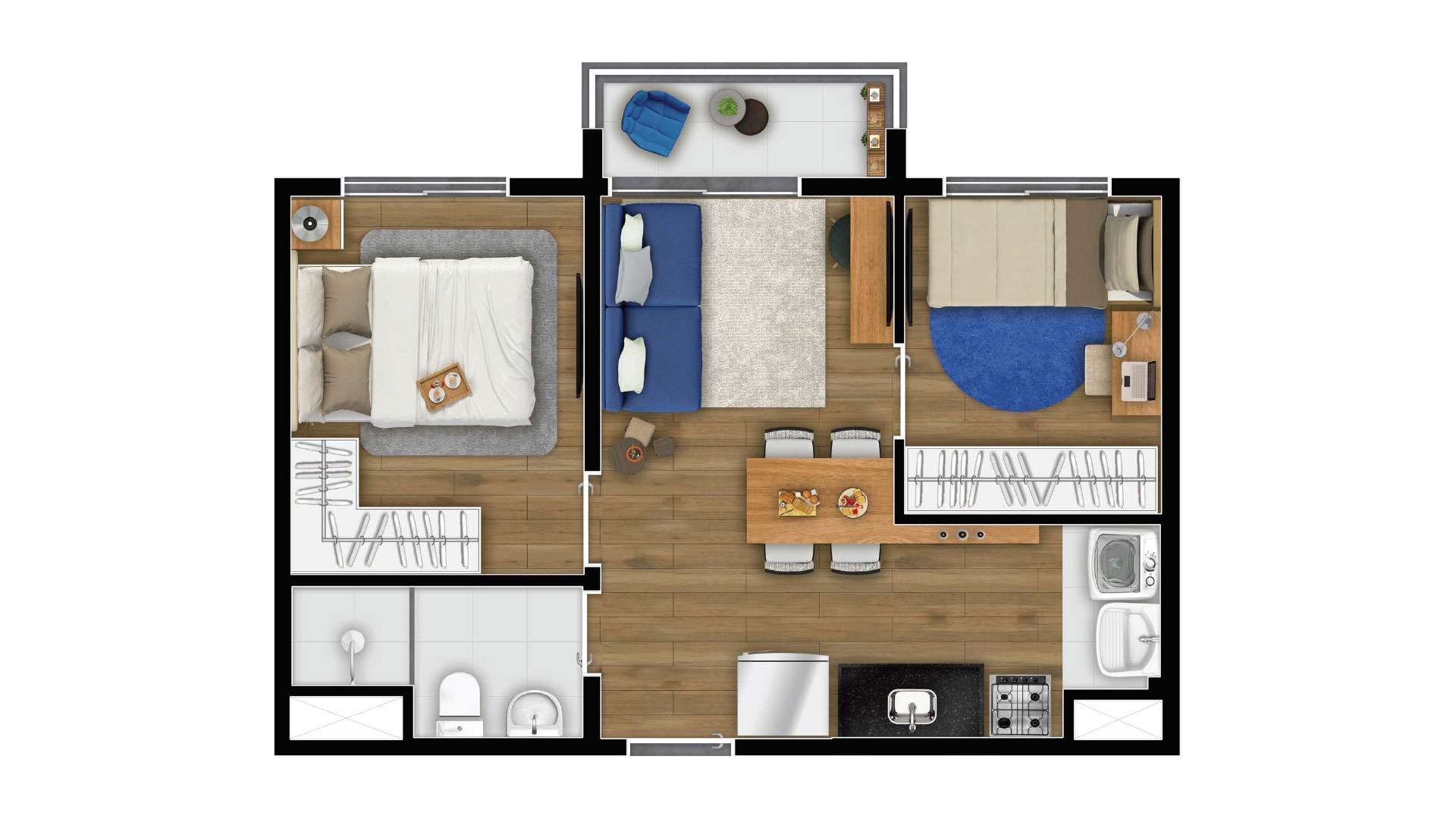 Planta de 37m²