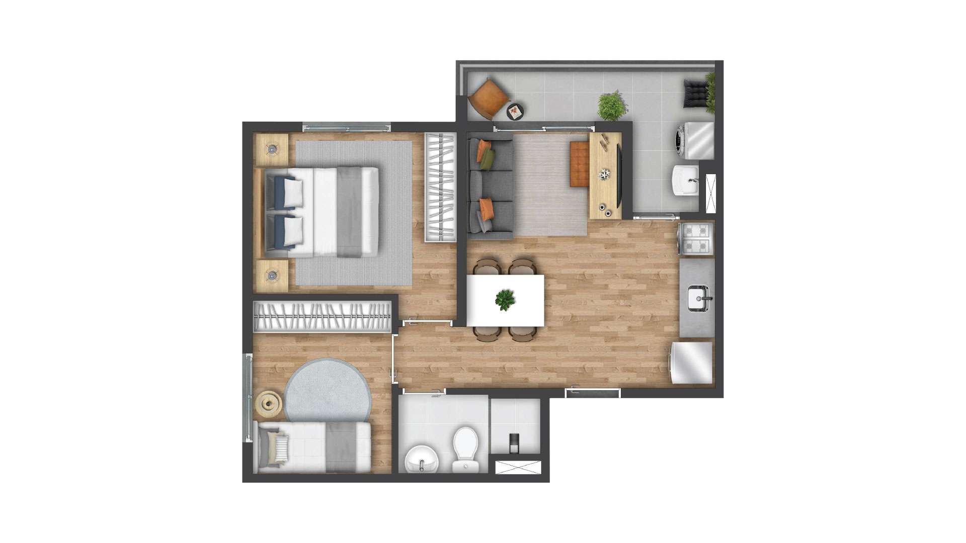 Planta de 41m²
