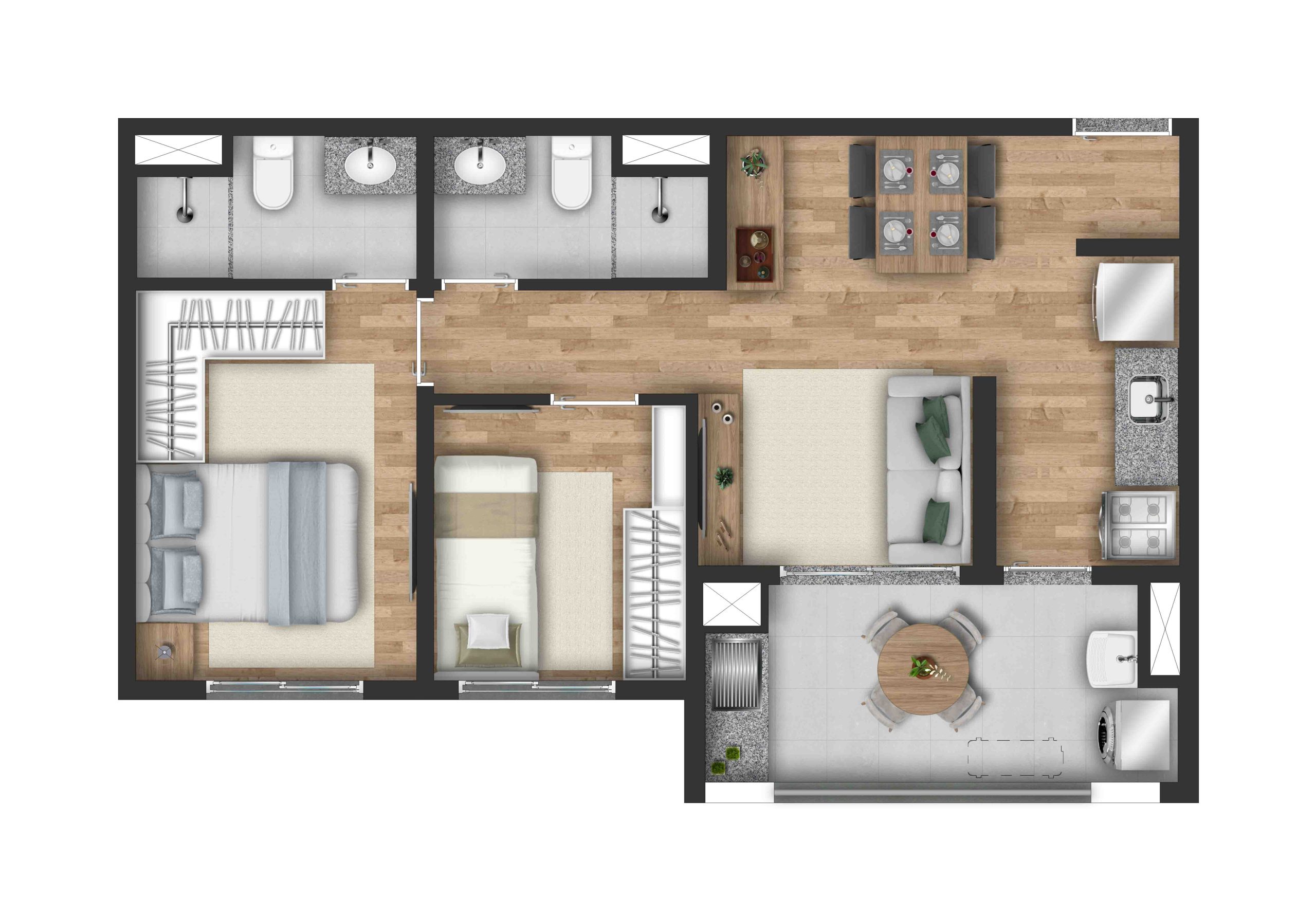 Planta de 50m²