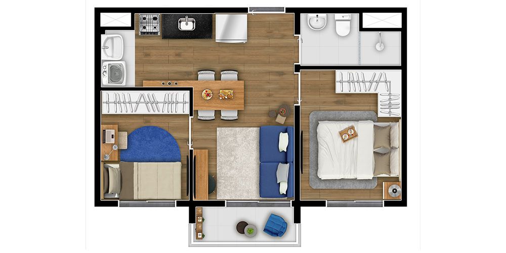Planta de 37m²