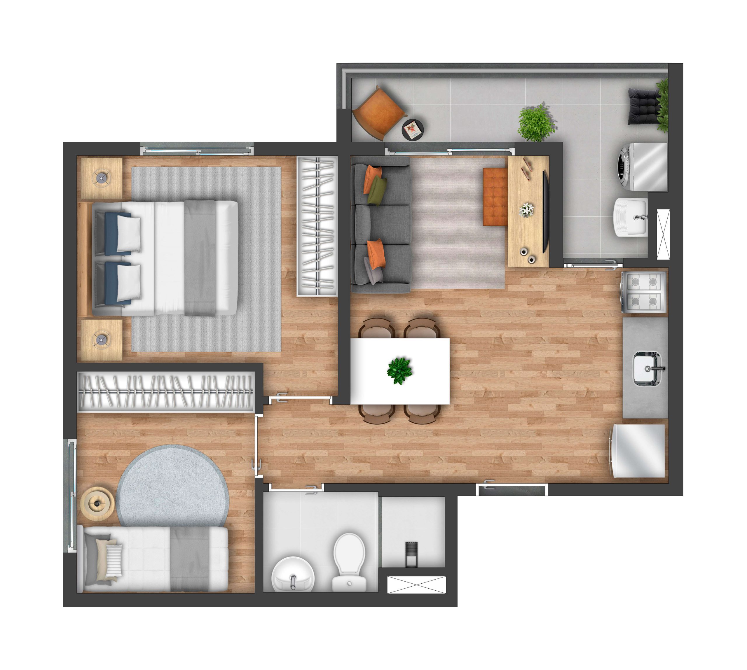 43m²