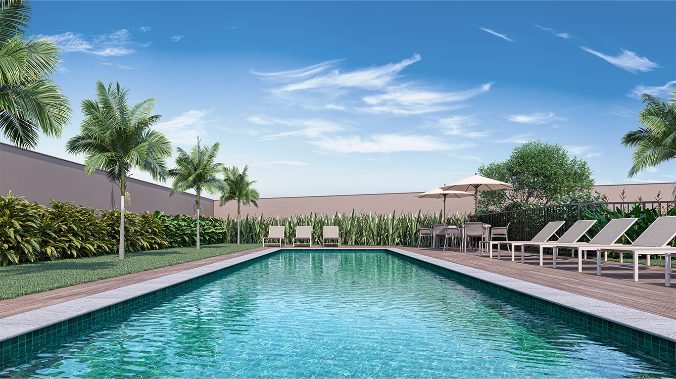 Piscina com Solário